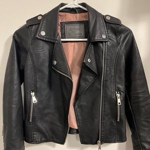 Girls Faux Leather Moto Jacket
